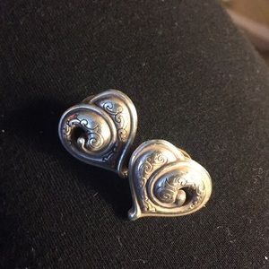 Silver Heart Pierced Earrings